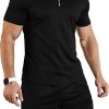Mens Short Sleeve Casual Polo Shirt and Shorts Sets Two Piece Summer Outfits Zip Polo Tracksuit Set for Men S-XXL