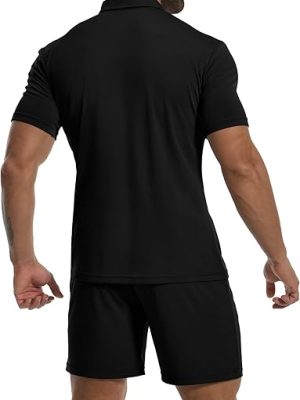 Mens Short Sleeve Casual Polo Shirt and Shorts Sets Two Piece Summer Outfits Zip Polo Tracksuit Set for Men S-XXL