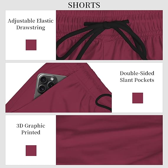 Men's Short Sets Outfits 2 piece Printed Animals Summer Tracksuit Short Sleeve Polo Shirt and Short Sets Vacation Outfits