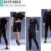 mens 5pcs Men's Compression Sets Pants Long Sleeve Shirt Athletic Shorts Running JacketShirt