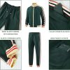 Men Track Suits Sets Long Sleeve Full-zip Sweatsuit Active Jackets and Pants 2 Piece Outfits