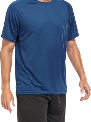 5 Pack Mesh Workout Shirts for Men Dry Fit Gym Shirts Quick Dry Athletic Short Sleeve T-Shirt Moisture Wicking